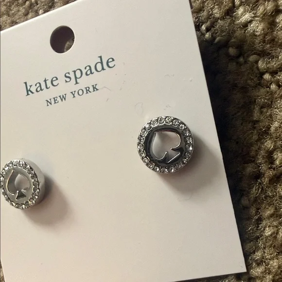 Kate Spade Silver Spade Stud Earrings - Picture 3 of 8